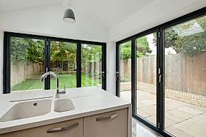 Beautiful living room with new windows